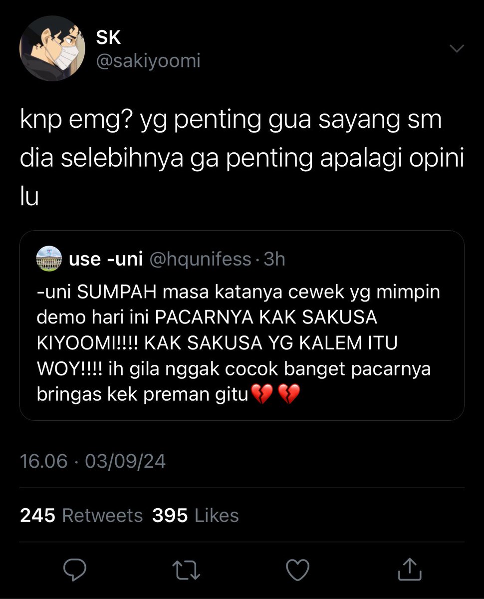 noyanghae's tweet image. sakusa kiyoomi di dalam trope “MAJU LU” gf “hajar sayang” bf

a haikyuu x fem reader au