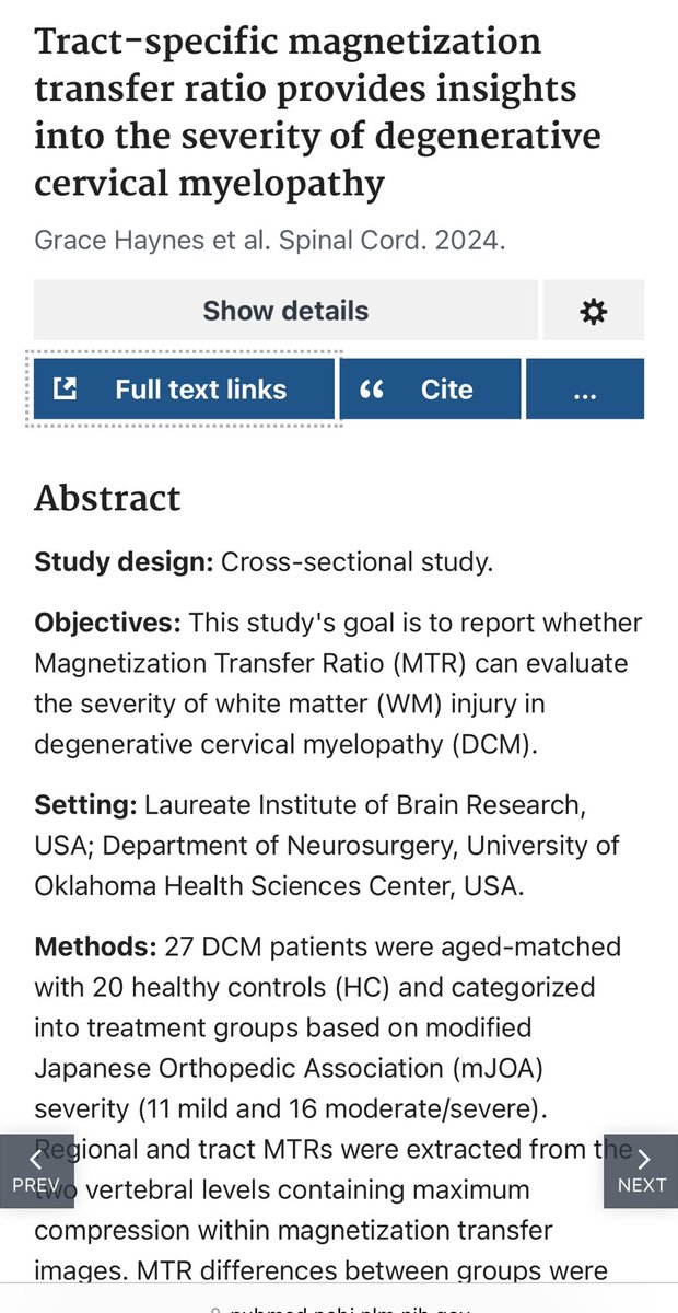 Zachary A. Smith, M.D. (@zacharyasmithmd) on Twitter photo Excited to see our workin Spinal Cord! Led by grad student <a href="/graciehaynes32/">Grace Haynes</a>, shows that Magnetization Transfer MRI predicts degrees of clinical injury in myelopathy. growing evidence for use of these markers! <a href="/FauziyyaMuham18/">Fauziyya Muhammad, MD, Ph.D</a> <a href="/DrKenWeber/">Ken Weber, DC, PhD</a> <a href="/OU_Neurosurgery/">University of Oklahoma Neurosurgery</a> <a href="/OUskullbaseMD/">Ian Dunn</a> Excited to see our workin Spinal Cord! Led by grad student <a href="/graciehaynes32/">Grace Haynes</a>, shows that Magnetization Transfer MRI predicts degrees of clinical injury in myelopathy. growing evidence for use of these markers! <a href="/FauziyyaMuham18/">Fauziyya Muhammad, MD, Ph.D</a> <a href="/DrKenWeber/">Ken Weber, DC, PhD</a> <a href="/OU_Neurosurgery/">University of Oklahoma Neurosurgery</a> <a href="/OUskullbaseMD/">Ian Dunn</a>