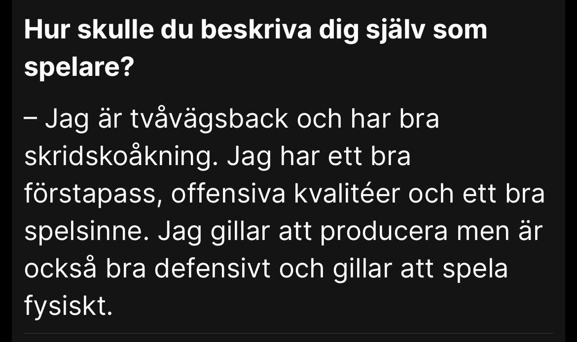 Så här beskrev Max Martin sig själv när jag pratade med honom inför säsongen.

Huvudet på spiken får man konstatera så här i efterhand. 

expressen.se/sport/hockey/h…