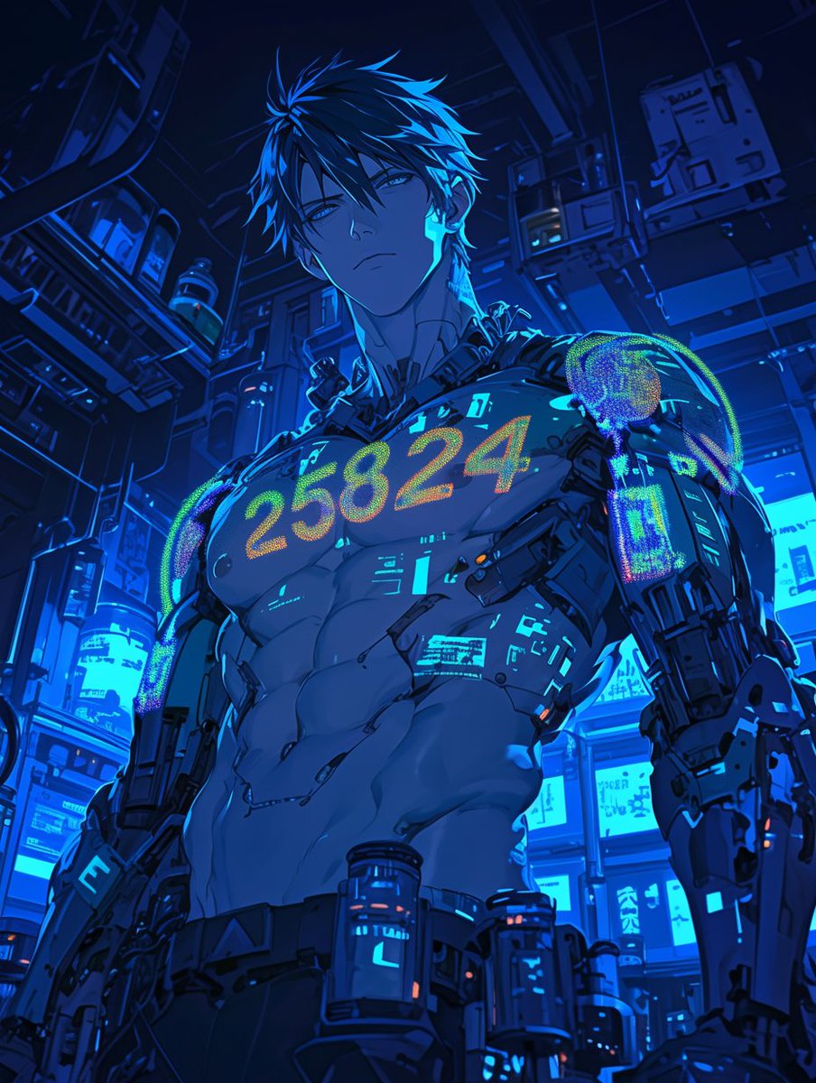 Aiページ ドット抜け気味のナンバー25824な彼 #AIサイボーグ部 #型式25824