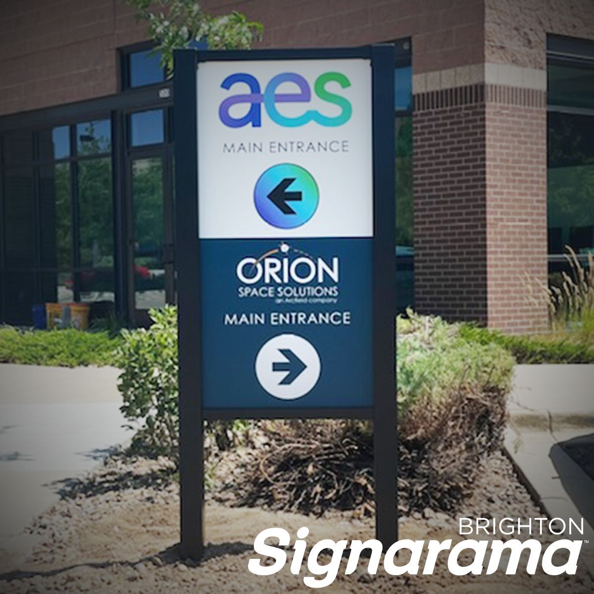 SignARamaInc's tweet image. Directional Aluminum Post and Panel for AES
.
.
.
#askthesignlady #signaramabrighton #postandpanel #businesssigns