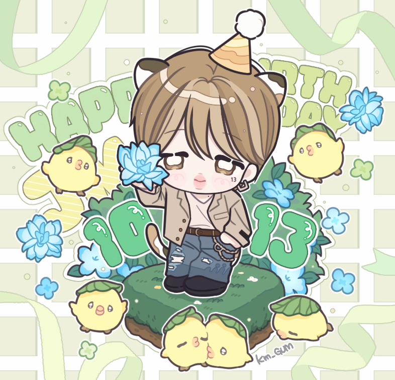 km_GUM's tweet photo. 💛지민아 생일 축하해💛
🍀🍀🍰🐥🍰🍀🍀
언제 어디서든 사랑만 받기를｡｡♡ 
#지민생일ㅊㅋ #HappyJiminDay https://t.co/F258i0KWmY