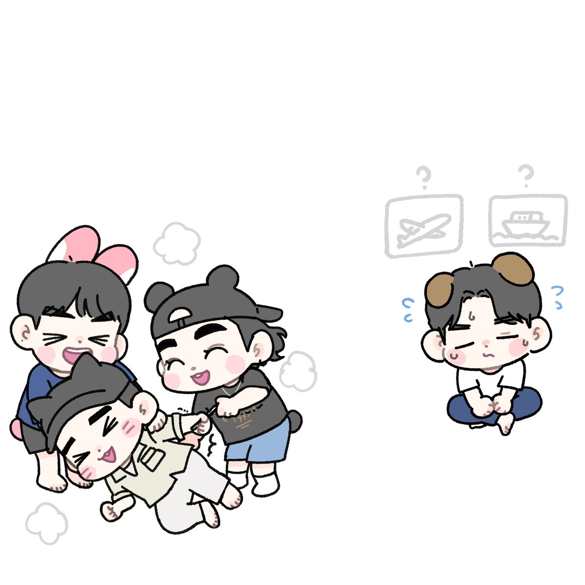 DAY6Doodle_'s tweet photo. 💥🐰🦊🐻 💥      🐶 https://t.co/d0L4eqy50e