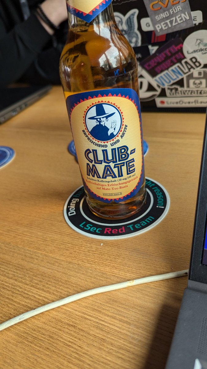 A good CTF needs Club-Mate and teammates.
#HDFCTF2024