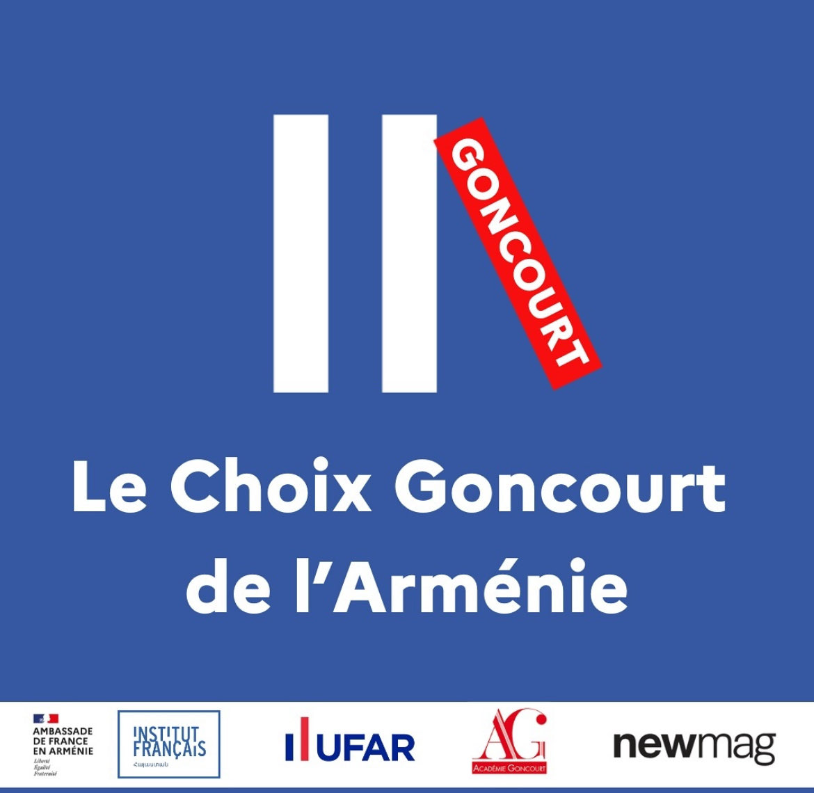 Académie Goncourt (@acadgoncourt) on Twitter photo Lancement aujourd’hui à Erevan, sous la présidence de Pascal Bruckner, du 1er Choix Goncourt de l’Arménie. Les étudiants de 3 universités du pays primeront l’un des 8 romans de la 2ème sélection Goncourt qui sera traduit en arménien. <a href="/IFParis/">Institut français</a> <a href="/IFArmenie/">Institut français d’Arménie</a> Lancement aujourd’hui à Erevan, sous la présidence de Pascal Bruckner, du 1er Choix Goncourt de l’Arménie. Les étudiants de 3 universités du pays primeront l’un des 8 romans de la 2ème sélection Goncourt qui sera traduit en arménien. <a href="/IFParis/">Institut français</a> <a href="/IFArmenie/">Institut français d’Arménie</a>