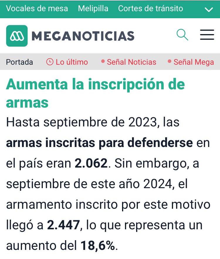 To61125Torres's tweet photo. @meganoticiascl Las armas inscritas pasan de 2.000 a 2.400 en un país de casi 20 millones de habitantes 

🤫 https://t.co/rurR8mTtzY