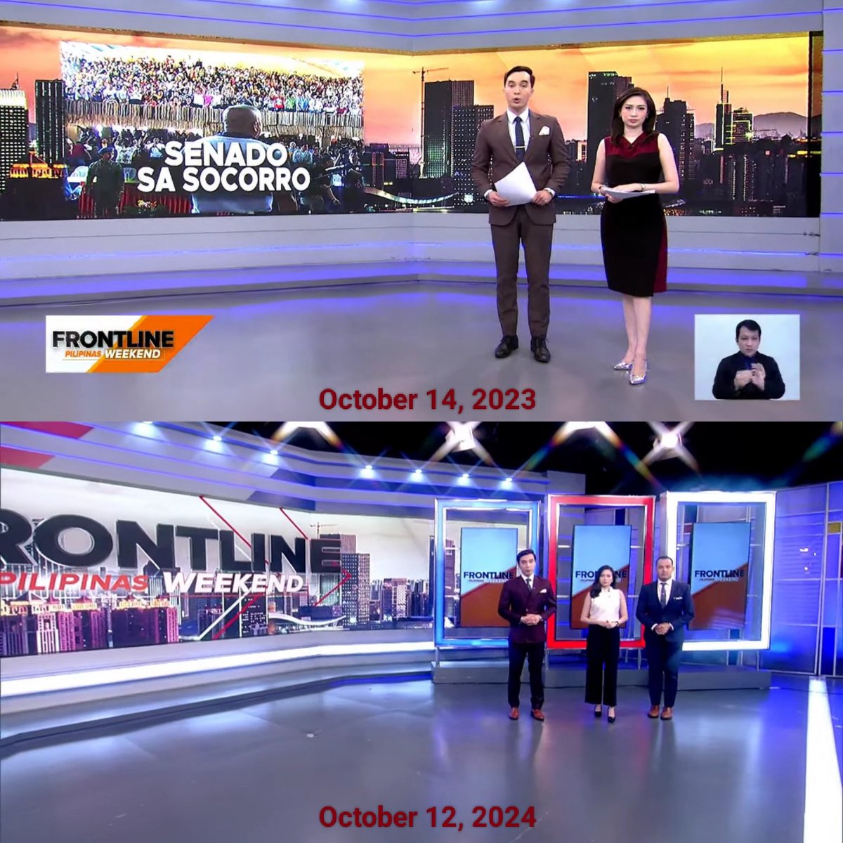 ralphierce's tweet image. #FrontlineWeekend, 52 Saturdays later.

Its anniversary wouldn&apos;t come until Monday, but tonight&apos;s episode virtually marked the one-year point of the newscast&apos;s run.