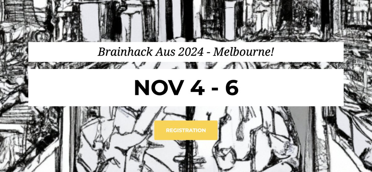 Event: #Brainhack Australia 2024

4-6 November, <a href="/UniMelb/">University of Melbourne</a>

<a href="/brainhackorg/">Brainhack</a> is a collaborative event where participants work together on projects that advance neuroscience.

For more information, visit brainhack-aus.github.io/global2024/

Register via <a href="/OHBM_Australia/">OHBM Australia</a>: shop.monash.edu/joint-meeting-…