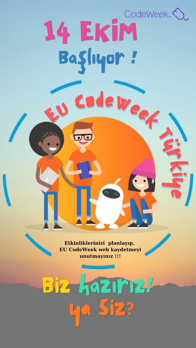 Adil Tuğyan (@tugyanadil) on Twitter photo codeweek.eu/add?skip=1
EU Code Week başlıyor !!! <a href="/CodeWeekEU/">EU Code Week</a>
Etkinliklerinizi web sitesine katdetmeyi unutmayını< ! codeweek.eu/add?skip=1
EU Code Week başlıyor !!! <a href="/CodeWeekEU/">EU Code Week</a>
Etkinliklerinizi web sitesine katdetmeyi unutmayını< !