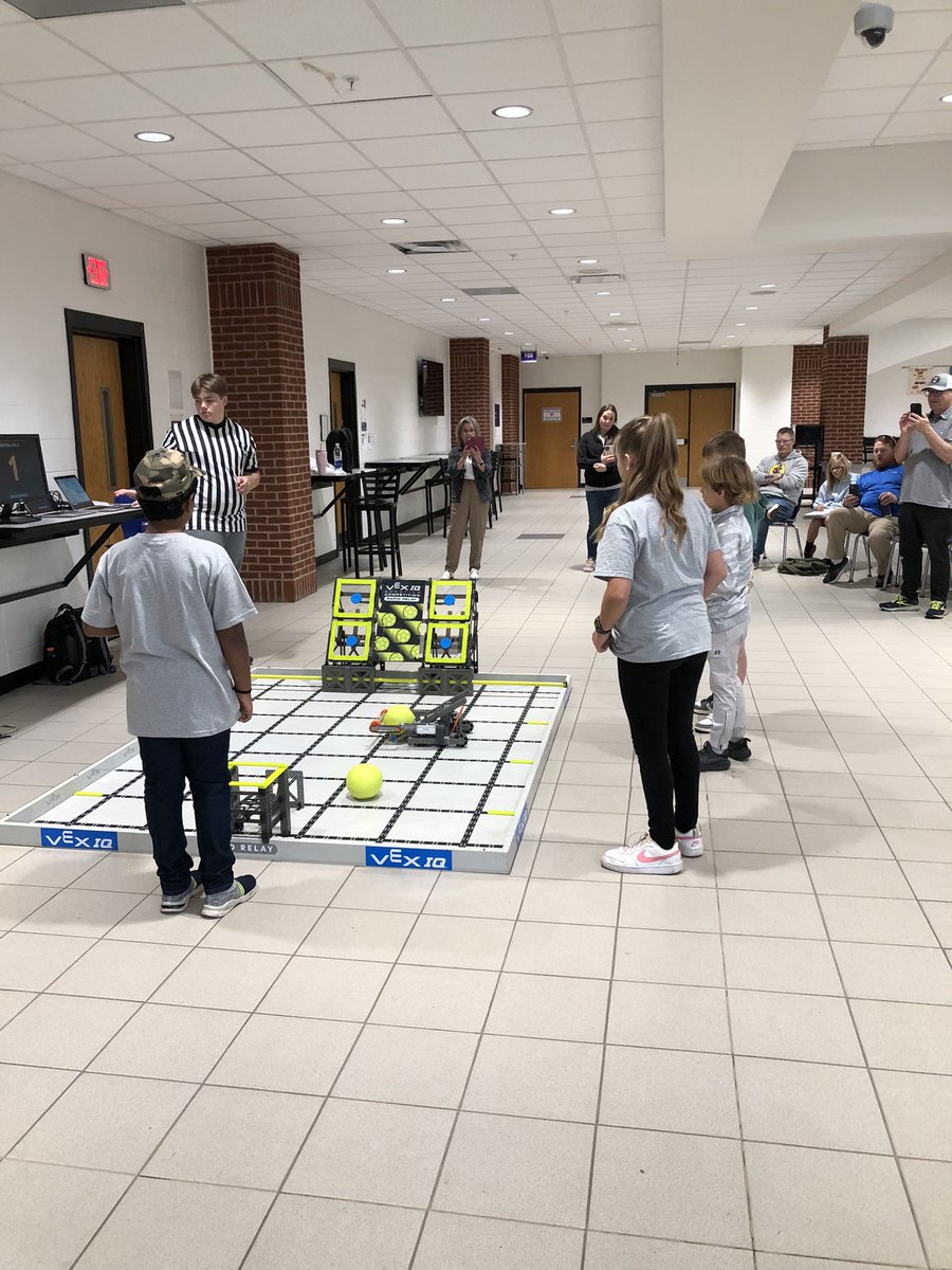 BGStemcoach's tweet photo. Ball Ground Robotics Competition Day! Here we go New adventure for BG @CherokeeSchools @BGESTEM @RebeccaHeard12 @VEXRobotics https://t.co/H7vSoqEHGJ