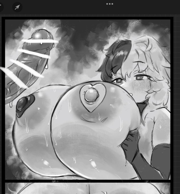 漫画を描いてるっス
縦パイズリの構え 