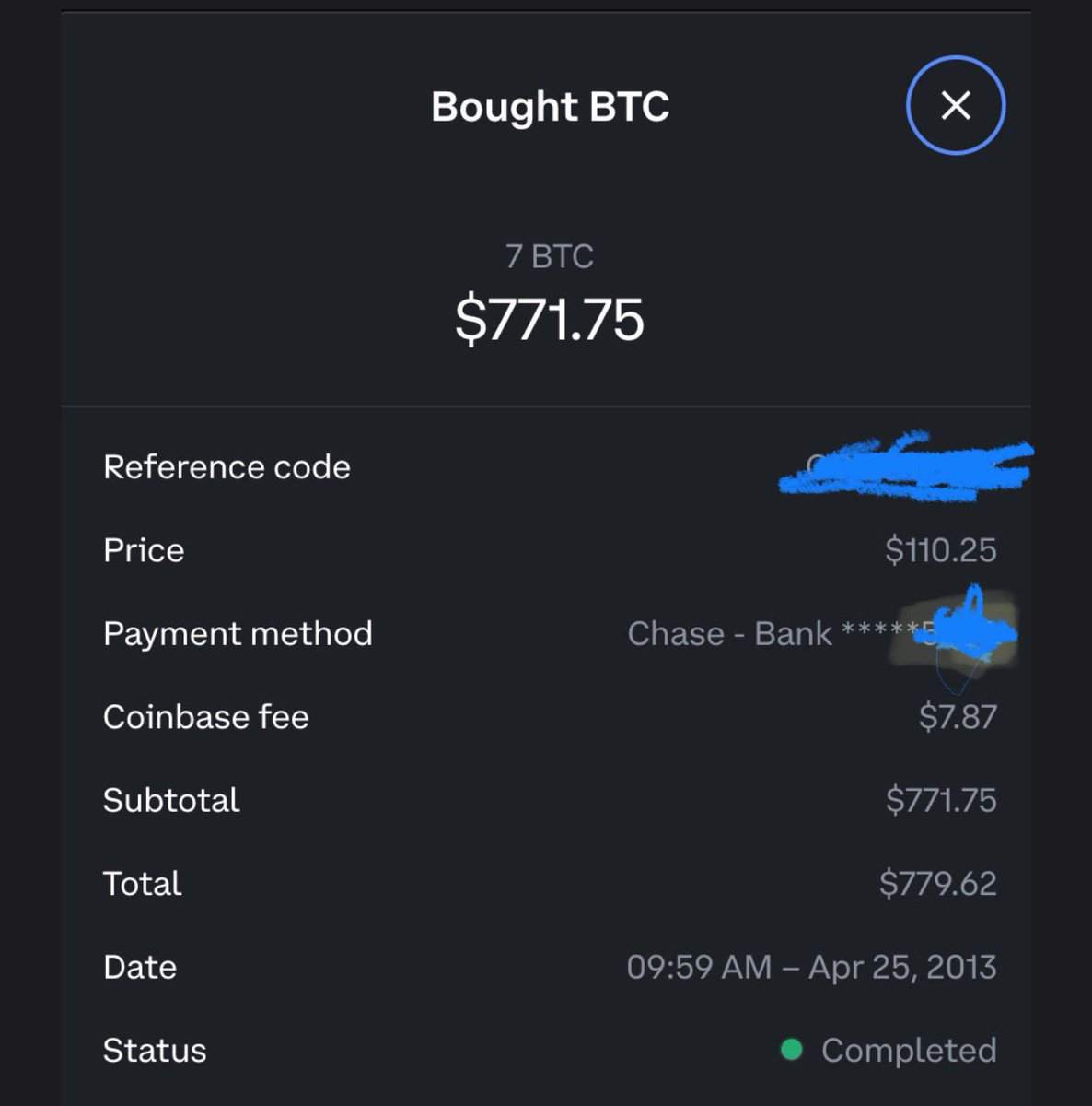 sircryptotips's tweet image. Imagine buying 7 Bitcoin for under $800. I was going through some of my records and found a purchase from March 2013.
This was done on Coinbase with zero KYC. Those were some of my most memorable moments in crypto.
I put my Uber earnings to work. I was living on the floor of a…