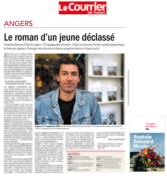 A découvrir dans le <a href="/courrierouest/">Le Courrier de l'Ouest</a> le portrait d'Anatole Edouard Nicolo à l'occasion de la parution de son premier roman "A l'ombre des choses" !

➡️ Pour en savoir plus : brnw.ch/21wNHGB