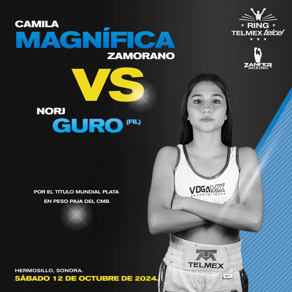 RINGTMXTELCEL's tweet image. ¡Éxito #YahirFrank, #CamilaMagníficaZamorano! 
Vamos por el doble título y a poner en alto los colores Telmex-Telcel. 🇲🇽🆚🇵🇭🥊🥊👑⚡️

#Raquinel #Título #PesoSupermosca #CMB #Camila #MagníficaZamorano #NorjGuro #Título #PesoPaja #WBC #Hermosillo #Zanferboxing #RingTelmexTelcel 🔝