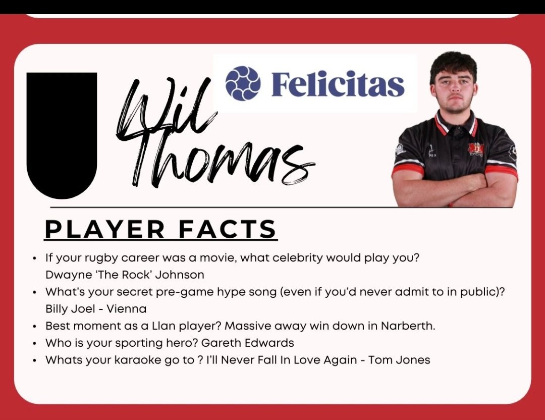 Great to see #FelicitasConsultancy sponsored <a href="/wilthomas04/">Wil Tom</a> doing well in his 1st season in Premiership Rugby with <a href="/RFCLlangennech/">Llangennech RFC</a> #GoWellWil #communityrugby