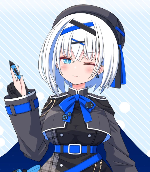新衣装お披露目みてくれてありがとう!!思わぬアクシデントもあったりしたけど、みんなでぽしゃけのんでわいわい配信できて楽しかった～学生服verのななうさんたちもよろしくね新衣装でおえかきしたり学園モノのゲームしたりするぞーい!#こみこみ生 