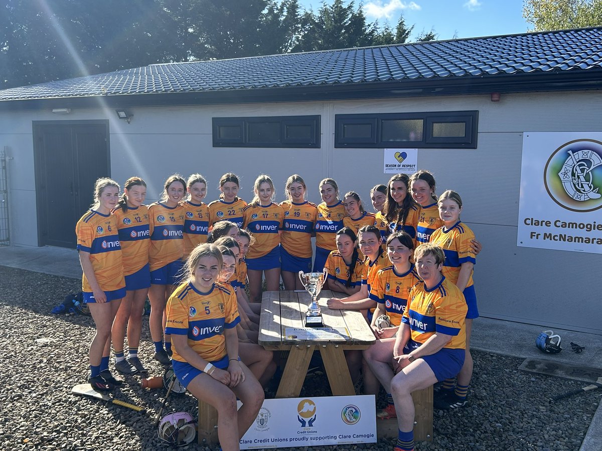 BannerGAAEnnis's tweet photo. 🟡🔵🏆🏆🏆congratulations to our wonderful adult Camogie girls - Junior C championship winners 2024 on a final score of 
Banner 1-09
Wolfe Tones na Sionna GAA Club 0-09🟡🔵 first adult Camogie Championship ever won in the Banner. Hon the Banner 🟡🔵🏆🏆💪 https://t.co/QbrrwWeMzk