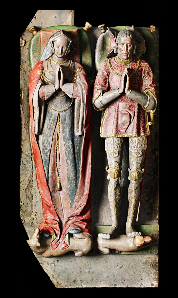 SallyBadham's tweet photo. Largely original paint on wooden effigies to Culpepper pair at Goudhurst, Kent. https://t.co/gdt4SV3KYK