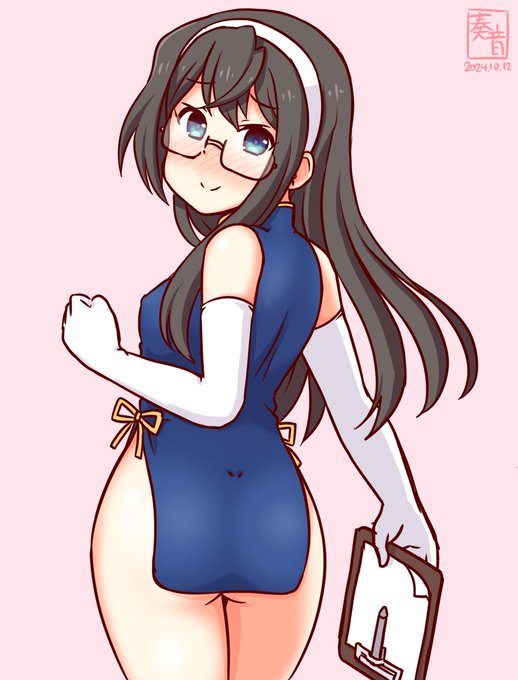 「明石、なに? …いえ、私は鎮守府での『任務』がありますから」#艦これ版真剣お絵描き60分一本勝負_20241012#大淀 