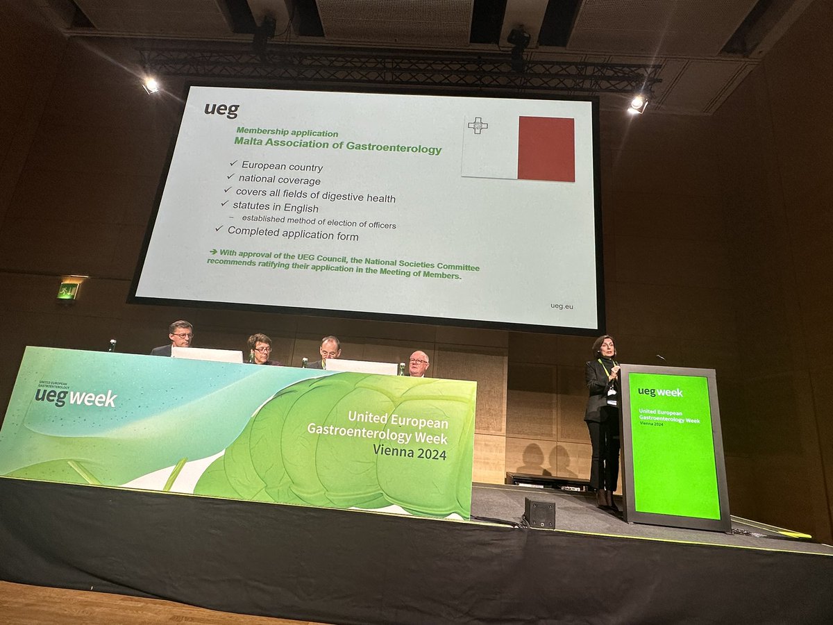Martina Mueller-Schilling Chair of National Societies Committee Proposing Malta 🇲🇹 Gastroenterology Society to <a href="/my_ueg/">my_UEG</a> Meeting of Members board to Join as the 50th National Society

@maloehr1 <a href="/joostphdrenth/">Joost PH Drenth</a> <a href="/LumirKunovsky/">Lumír Kunovský</a> <a href="/drcemsimsek/">Cem Simsek</a>