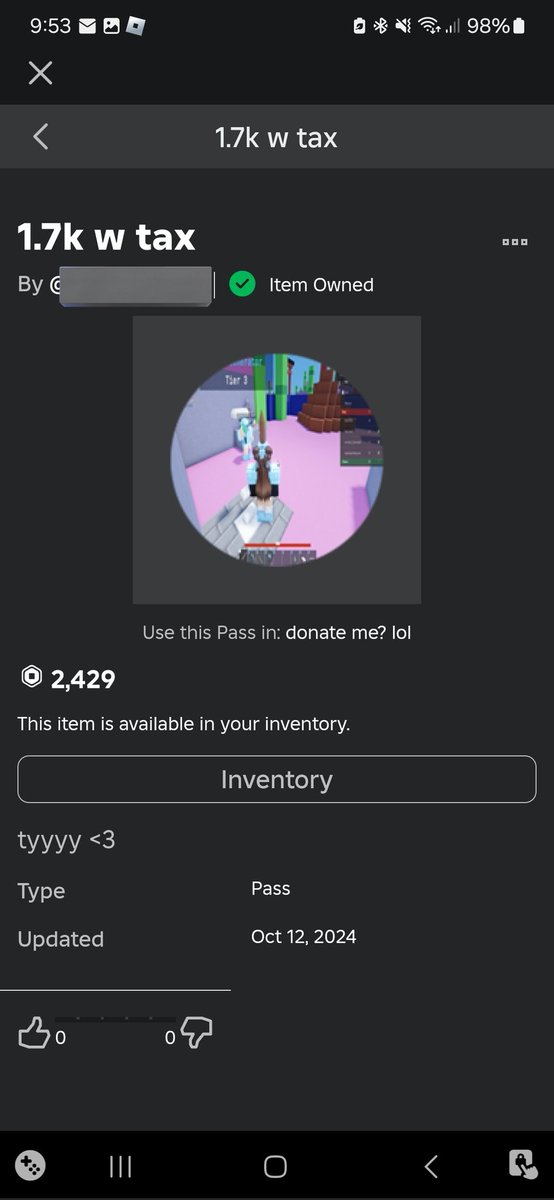 Traded with <a href="/MixerPHForever/">SophieMix❁</a> second time! This time I went first,she is 100% trusted and really nice! I highly recommend you trade with her 🙏💗

(Went first with mm2 and received my robux instantly)