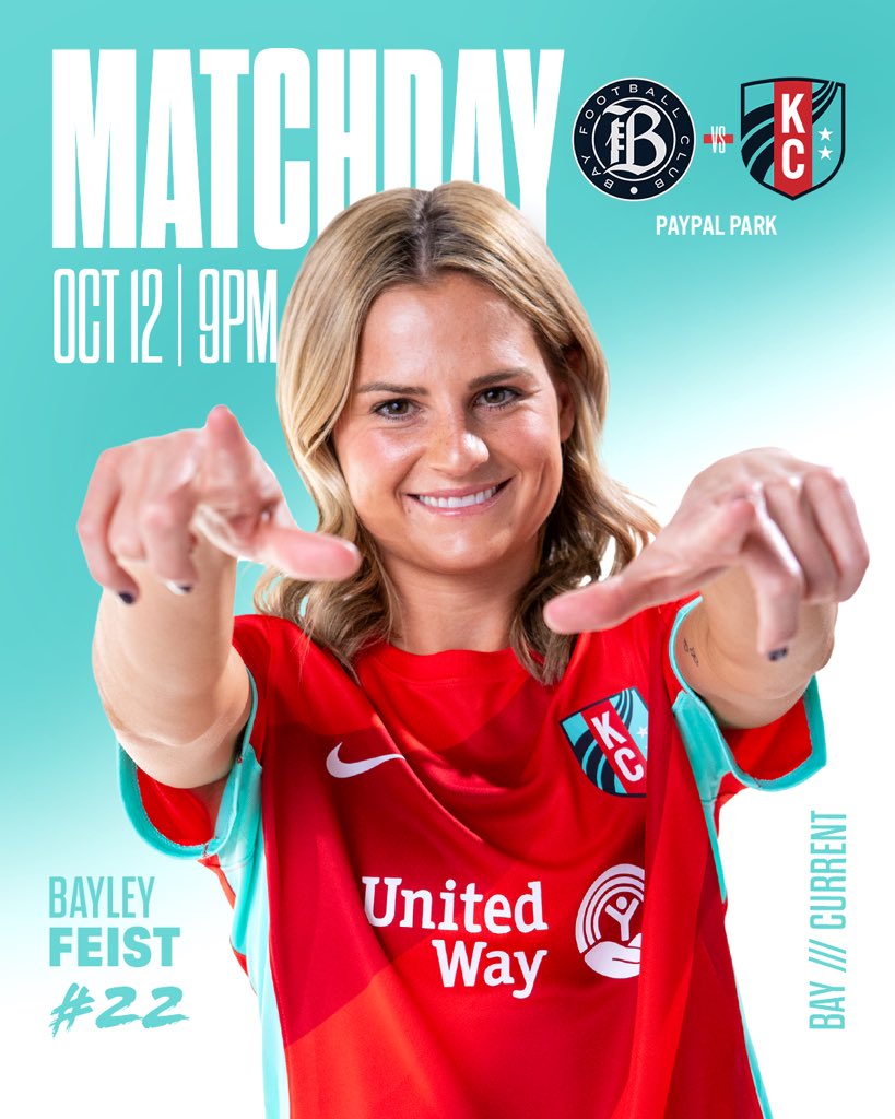 KC Current (@thekccurrent) on Twitter photo NWSL AFTER DARK IN THE BAY ✨
🆚 <a href="/wearebayfc/">Bay Football Club</a>
⏰ 9PM CT
🏟 PayPal Park
📺 <a href="/38TheSpot/">38TheSpot</a>, <a href="/IONNWSL/">NWSL on ION</a>
🌍 <a href="/OptusSport/">Optus Sport</a> (AUS), <a href="/Azteca/">TV Azteca</a> (Latin America), <a href="/CanalGOATBR/">Canal GOAT</a> (BRA)
📻 <a href="/909thebridge/">90.9 The Bridge</a>, <a href="/KCTicoSports/">Tico Sports</a>
🎧 KC Current App
#BAYvKC | #KCBABY NWSL AFTER DARK IN THE BAY ✨
🆚 <a href="/wearebayfc/">Bay Football Club</a>
⏰ 9PM CT
🏟 PayPal Park
📺 <a href="/38TheSpot/">38TheSpot</a>, <a href="/IONNWSL/">NWSL on ION</a>
🌍 <a href="/OptusSport/">Optus Sport</a> (AUS), <a href="/Azteca/">TV Azteca</a> (Latin America), <a href="/CanalGOATBR/">Canal GOAT</a> (BRA)
📻 <a href="/909thebridge/">90.9 The Bridge</a>, <a href="/KCTicoSports/">Tico Sports</a>
🎧 KC Current App
#BAYvKC | #KCBABY