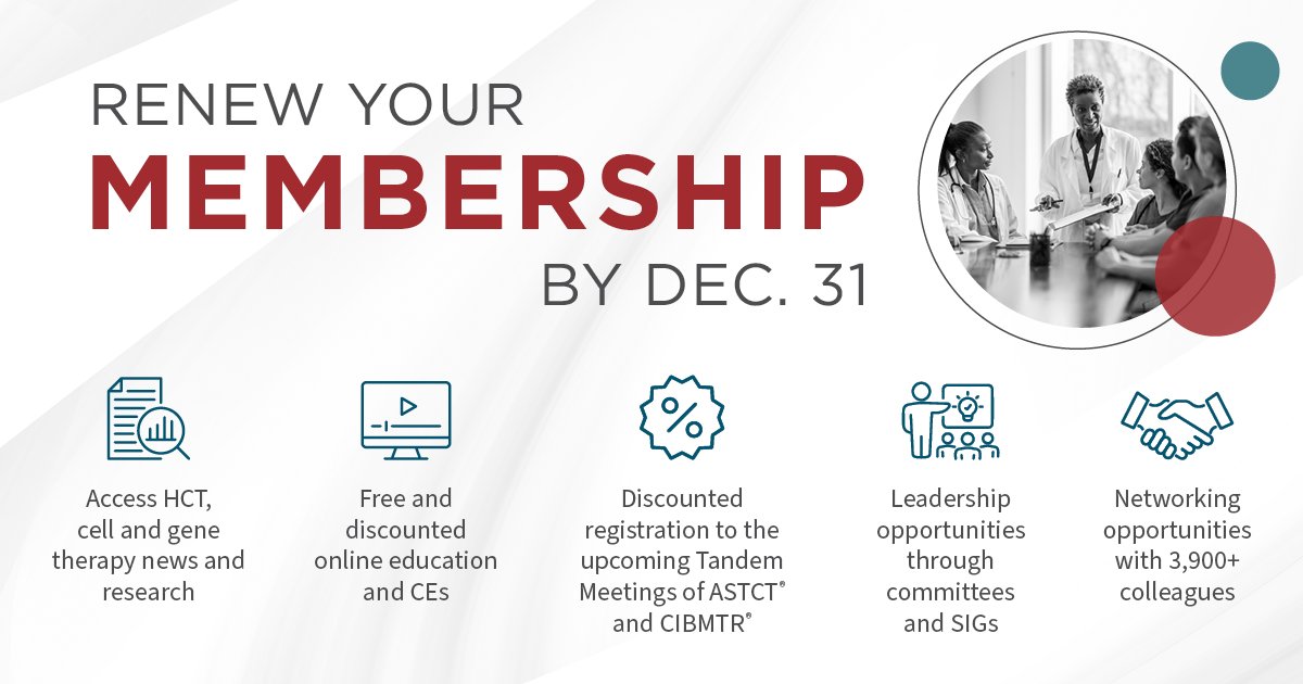 Continue advancing your career with ASTCT. From leadership &amp; career development courses to access to cutting-edge research, ASTCT membership offers you the tools to succeed. Renew now to keep growing in 2025.
🔗 Renew: ow.ly/rOLK50TBR7t