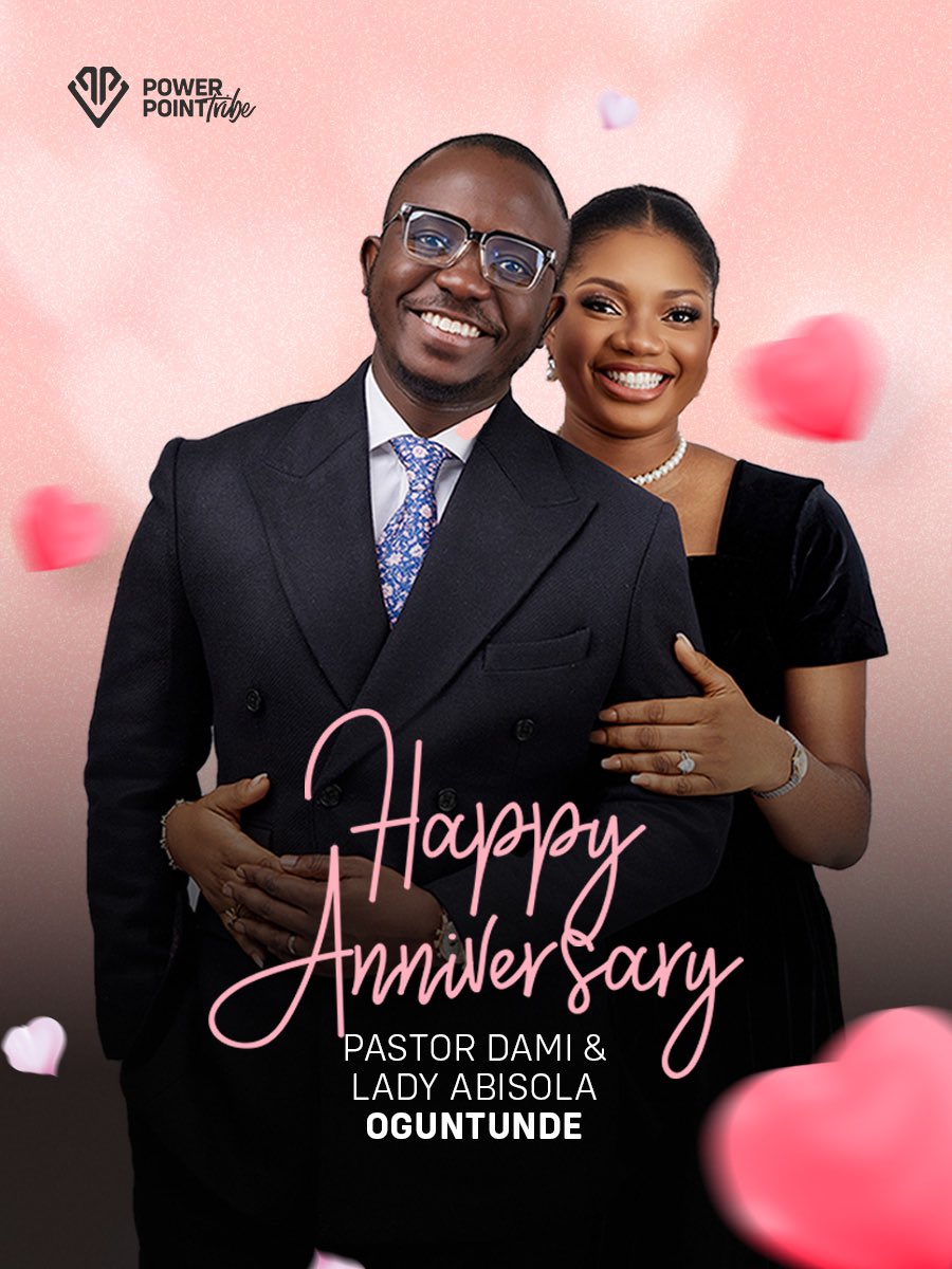 Happy WEDDING ANNIVERSARY to The Tribes’ First Couple <a href="/damioguntunde/">Dami Oguntunde</a> &amp; @abisolaoguntunde 🎉🎉🎉

Thank you Sir and Ma for the years of ceaseless, fervent and loving service your union has produced for the kingdom.

Thank you for Speaking LOVE fluently.

We love you so much🥰🥰🥰