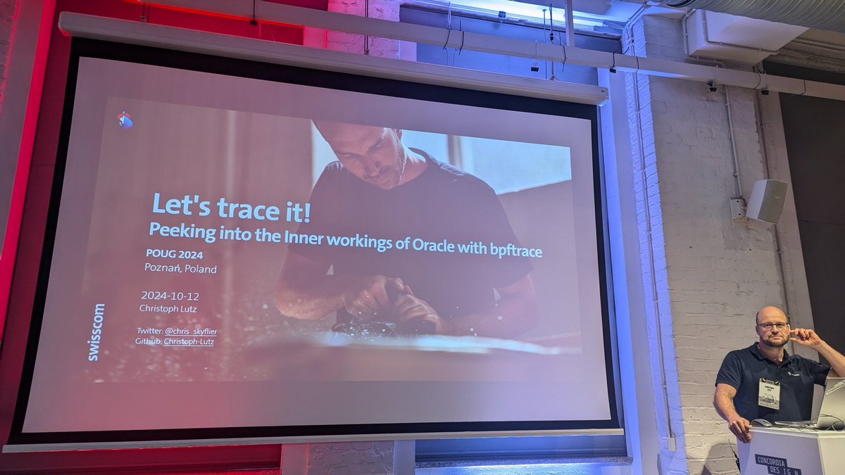 Martin Berger 🇺🇦 (@martinberx) on Twitter photo And now something relaxing at #POUG2024
Last session in Track 2:
Let's trace it!
By <a href="/chris_skyflier/">Christoph Lutz</a> And now something relaxing at #POUG2024
Last session in Track 2:
Let's trace it!
By <a href="/chris_skyflier/">Christoph Lutz</a>