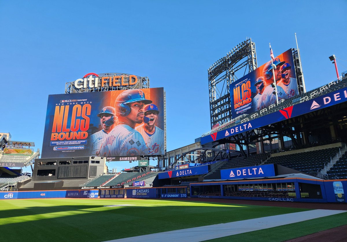 The Mets decided to hold a full team workout at Citi Field this morning, rather than fly to Los Angeles and do it there. They'll head straight from Citi to the airport this afternoon.