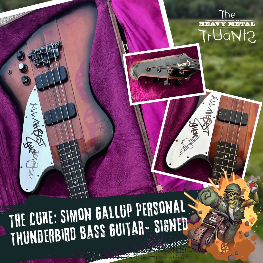 thecure's tweet image. SIMON HAS DONATED ONE OF HIS THUNDERBIRD BASSES TO SUPPORT @HMTRUANTS - EVERY AUCTION SUPPORTS GREAT CHARITIES - PLACE YOUR BID AT lnk.to/HMTMRACureTW