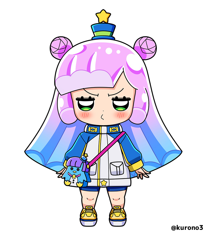 「出たらいいなを形(絵)に。ねんどろいど風・ぷにるを描きました。※パロディ絵#ぷに」|玄乃エミーのイラスト