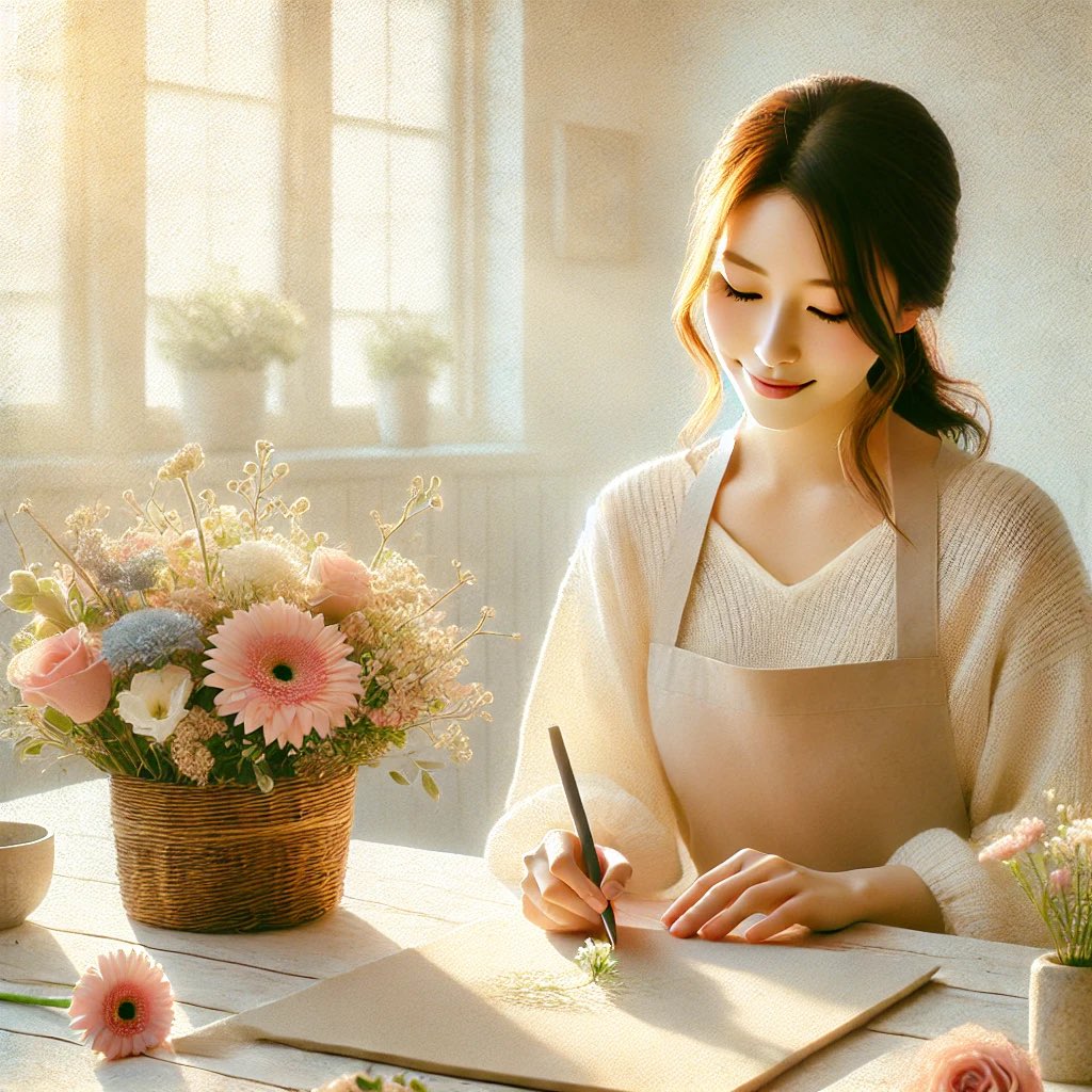 ChatGPT画伯に描いてもらった、お花の教室🥰
何回でも文句を言わずに同じプロンプトでサクサク描いてくれたー