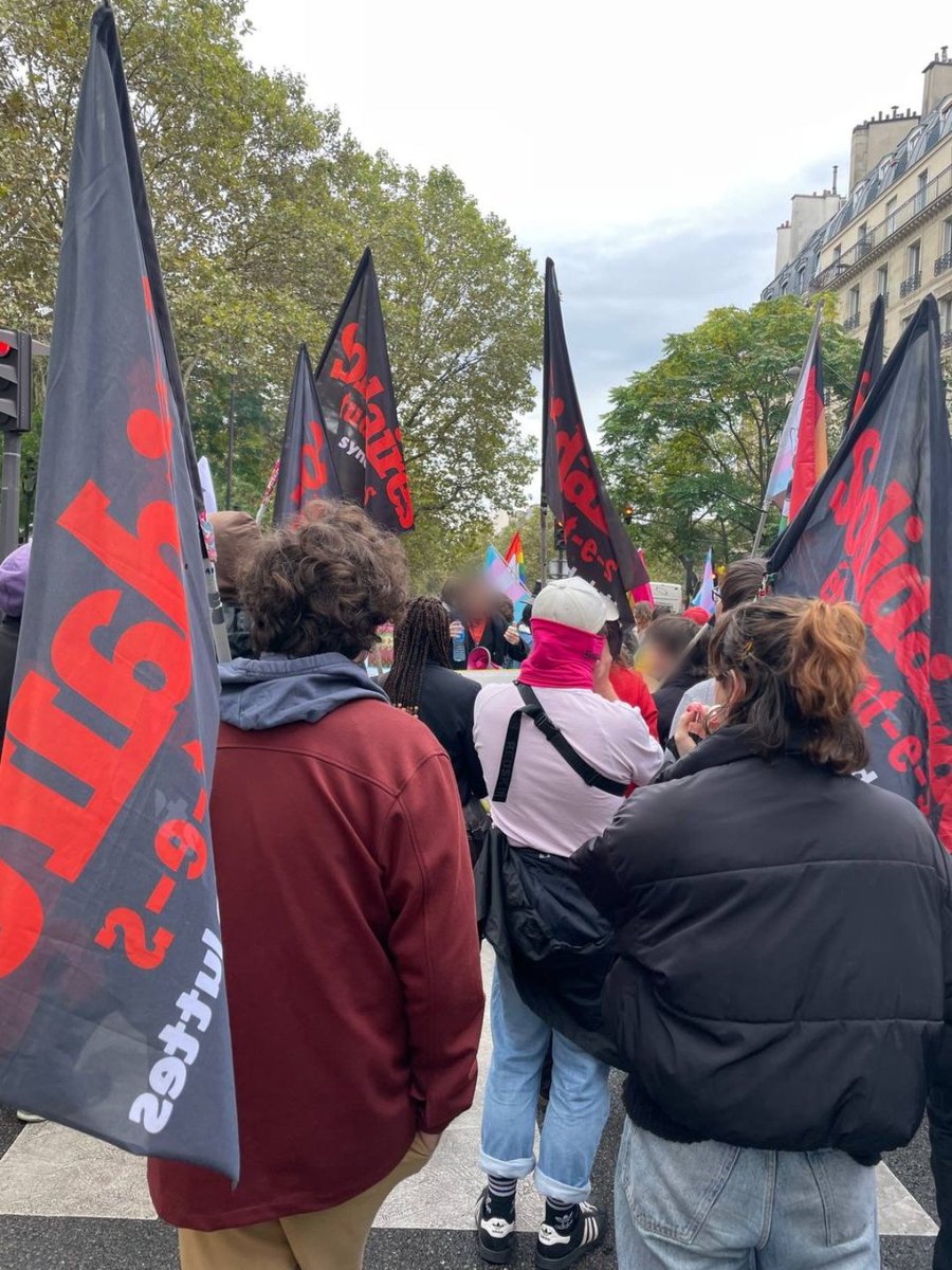 SolidairesEtu86's tweet photo. Aujourd'hui des membres de Solidaires Étudiant-e-s #Poitiers sont présent-e-s à #Paris pour la marche #ExisTransInter ! 🏳️⚧️ https://t.co/irSFv1hnjX