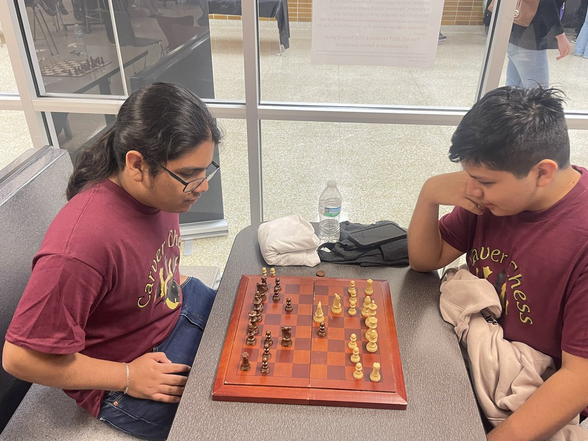 DrSciPhi's tweet photo. National Chess Day celebrated @Eisenhower_AISD !!! @CarverHS_AISD is here representing Acres Home, @44_Engineering and @AldineISD !! Let’s Goooo!!! https://t.co/HD5PcZ1nko