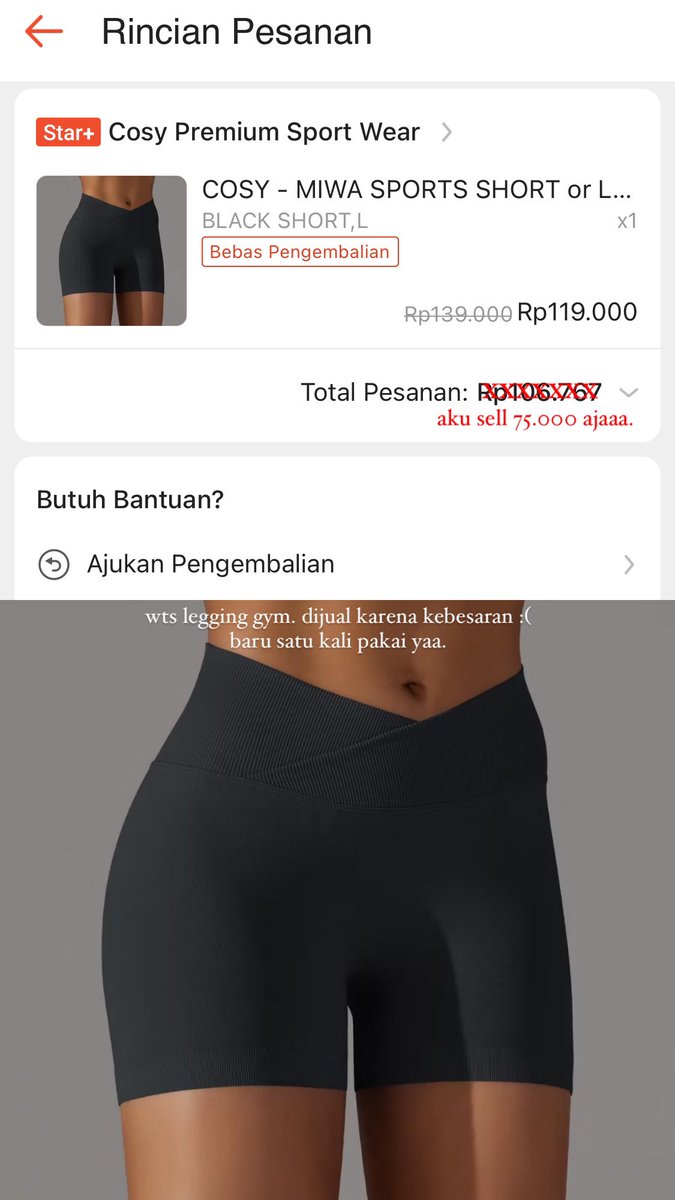 dqtto's tweet photo. wts legging gym baru 1x pakaiiii. cod semarang / syopi yaa. #zonauang https://t.co/4xJurk2hHQ