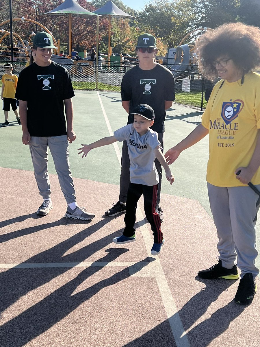 The best day of the year! Trinity Baseball Volunteering at the Miracle League of Louisville!