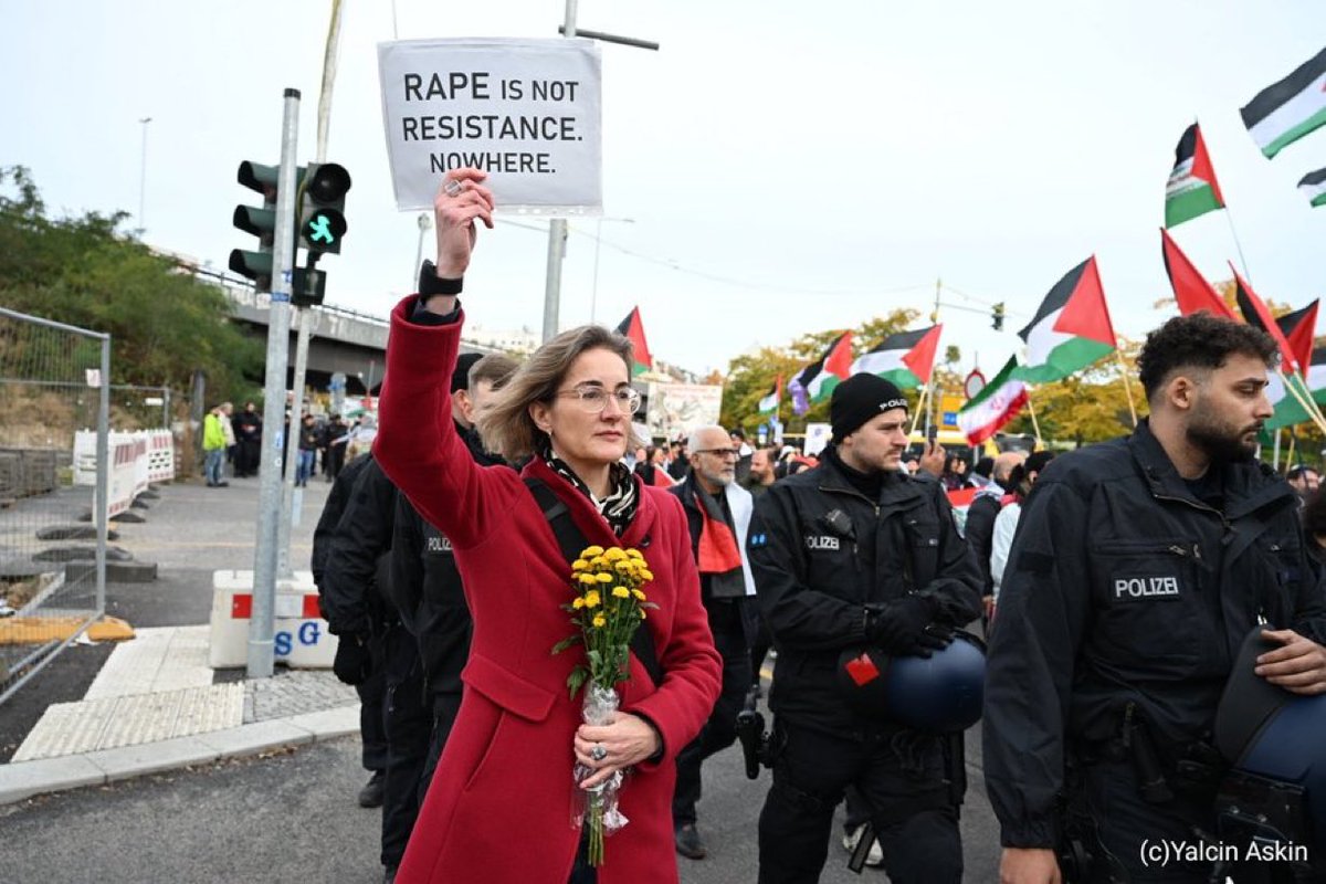 If a woman with a sign “rape isn’t resistance” provokes you, then you are supporting terrorists and rapists.