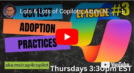 TeamworkCowbell's tweet photo. Ep 03: CAP4Copilot | Lots and lots of Copilots!  #LiveStream  #MicrosoftCopilot  https://t.co/mb3iUiezeM https://t.co/JjfcBolLu4