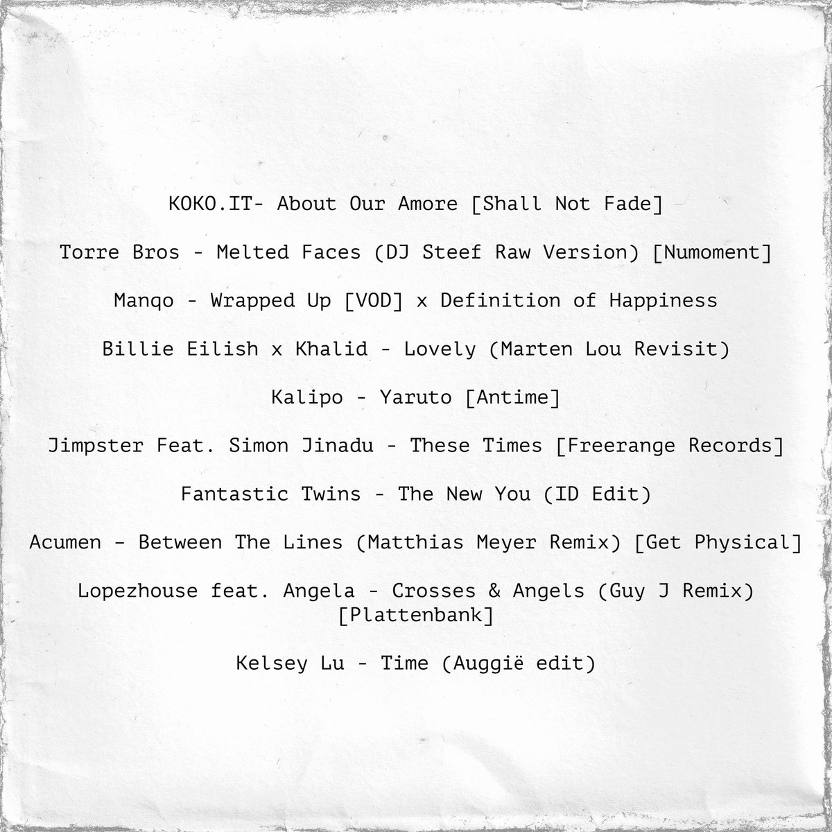 Listen here, also available on Mixcloud and Soundcloud: pixeldrain.com/u/igV859jk