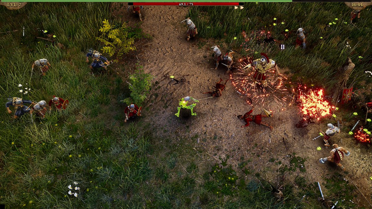 Superstructure0's tweet photo. #SteamNextFest MMXXIV is almost here! So grab the demo of Brutus Maximus from Steam and experience the might of the Roman Legions in this survival roguelite-style game! Oh, and don’t forget to add it to your Wishlist! #horde_survivor #RogueLite #RomanLegions #UE5 #indiedev https://t.co/lJOA91vl7v
