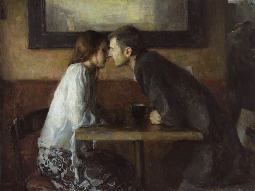 wolfsesthetics's tweet photo. Stolen Kiss by Ron Hicks #love #kiss https://t.co/ynLMt2AA25