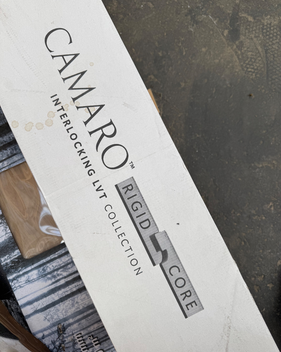 Stock Sale - Camaro Rigid Core (with underlay attached) - 4161 Butternut Oak Plank - 5.5mm x 77.4mm x 1212.4mm (Box Coverage 2.15m2) - We have 4 Boxes (8.6m2) @ £230 including VAT.
