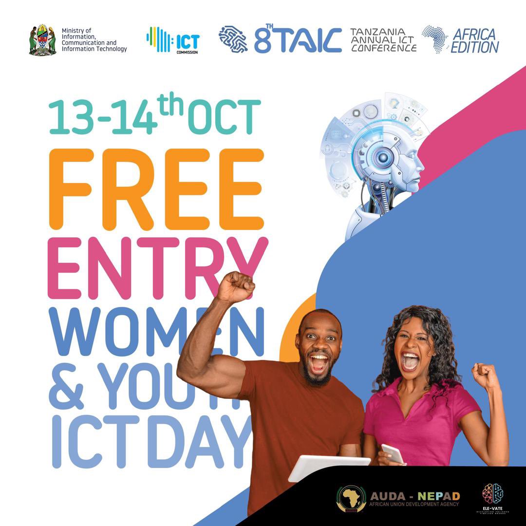 FREE ENTRY ALERT!

Join us at TAIC 2024 on 13th &amp; 14th October 2024 at JNICC, Dar es Salaam. Explore AI, Robotics, Digital Economy, and more with top industry leaders. Learn, network, and engage in shaping the future of ICT – all for free!

#TAIC2024 #FreeEntry