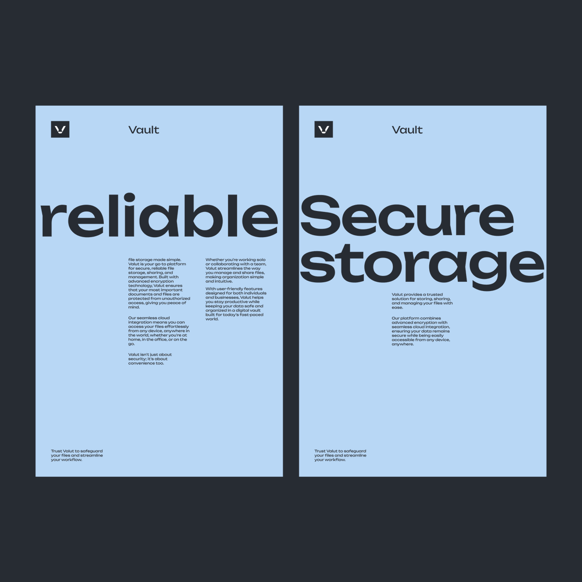 QuetraTech's tweet photo. Highlights from Vault's social media content, crafted to enhance brand presence and drive engagement across various channels. 

#socialmedia #behance #casestudy #quetratech #logoshowcase #design #identity #brandingdesign #cloud #CloudStorage #webdevelopment https://t.co/hWb8vn8dJR