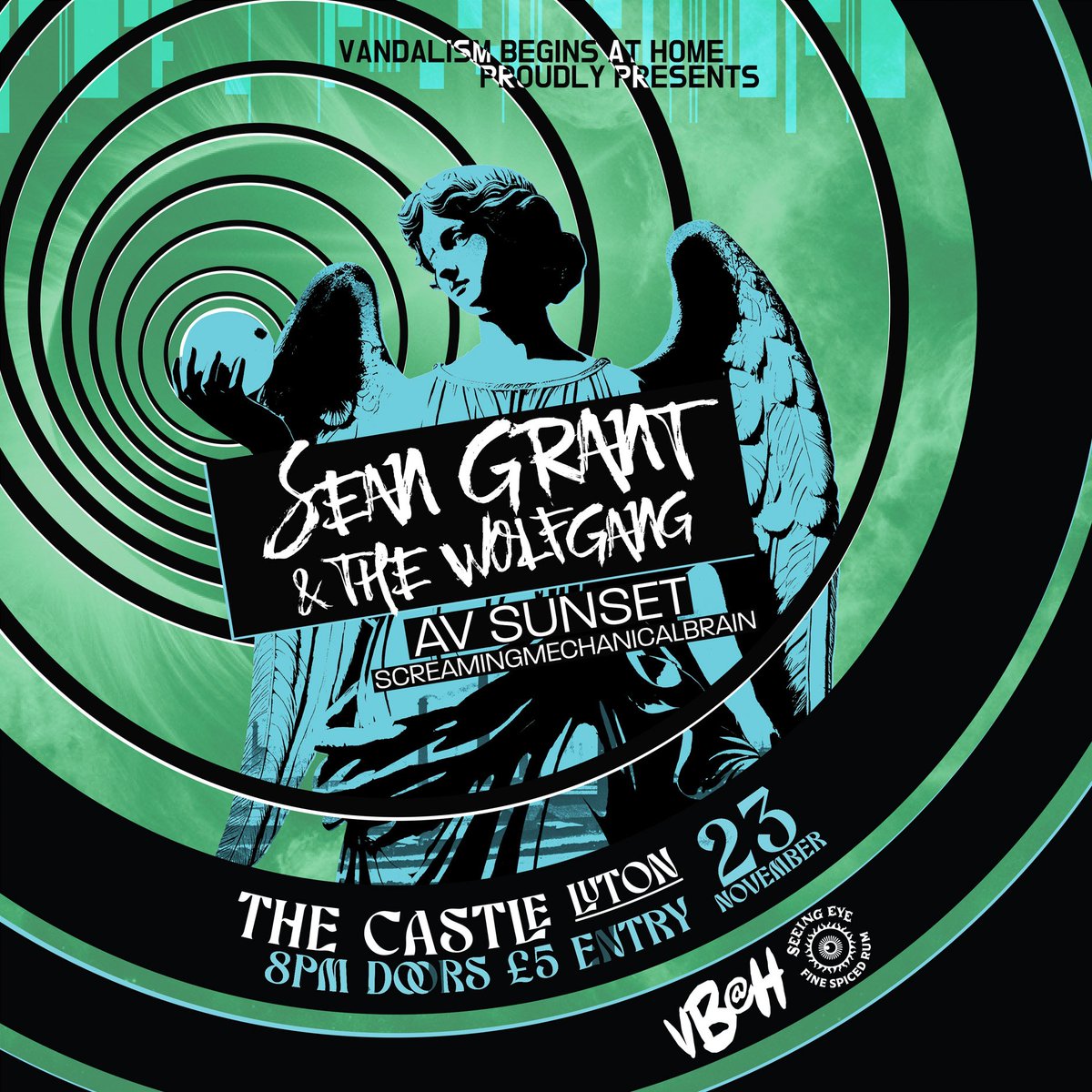 Vandalism Begins At Home (@vbahrecords) on Twitter photo VBAH Presents: <a href="/sgwolfgang/">Sean Grant & The Wolfgang</a>, AV Sunset and <a href="/BrainMechanical/">ScreamingMechanicalBrain</a> for a superb night of explosive, cinematic, sonics!
The Castle, Luton
23rd November
£5 on the door - 8pm
VBAH
✊🧡 VBAH Presents: <a href="/sgwolfgang/">Sean Grant & The Wolfgang</a>, AV Sunset and <a href="/BrainMechanical/">ScreamingMechanicalBrain</a> for a superb night of explosive, cinematic, sonics!
The Castle, Luton
23rd November
£5 on the door - 8pm
VBAH
✊🧡