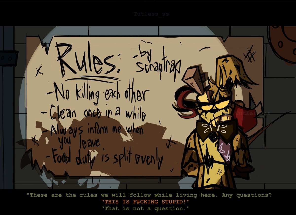 Some scene thingies with the scrappers

#FNAF #FNAFart #fnaffanart