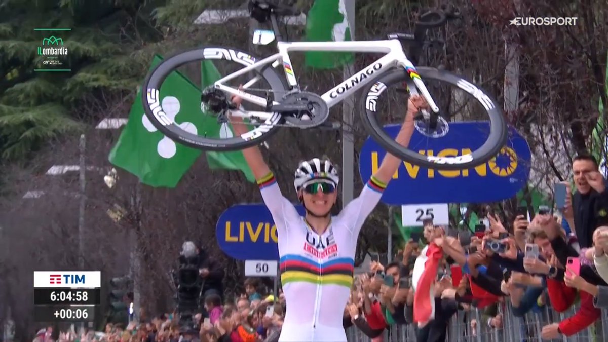 THE GREATEST OF ALL TIME!

🇸🇮Tadej Pogacar wins 🇮🇹#ILombardia 2024 with an advantage of more than 3 minutes on 🇧🇪Remco Evenepoel!