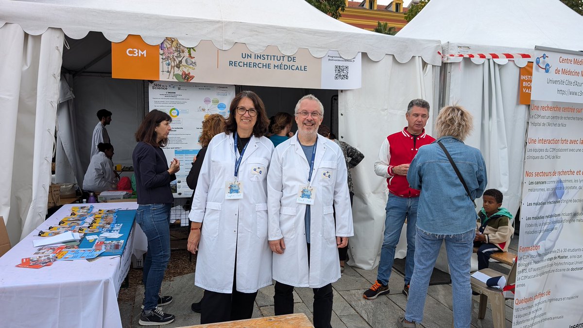 Le C3M <a href="/C3M_U1065/">C3M</a> est présent à la fête de la Science  pour faire découvrir le métier  de chercheur. Beaucoup de monde au stand .