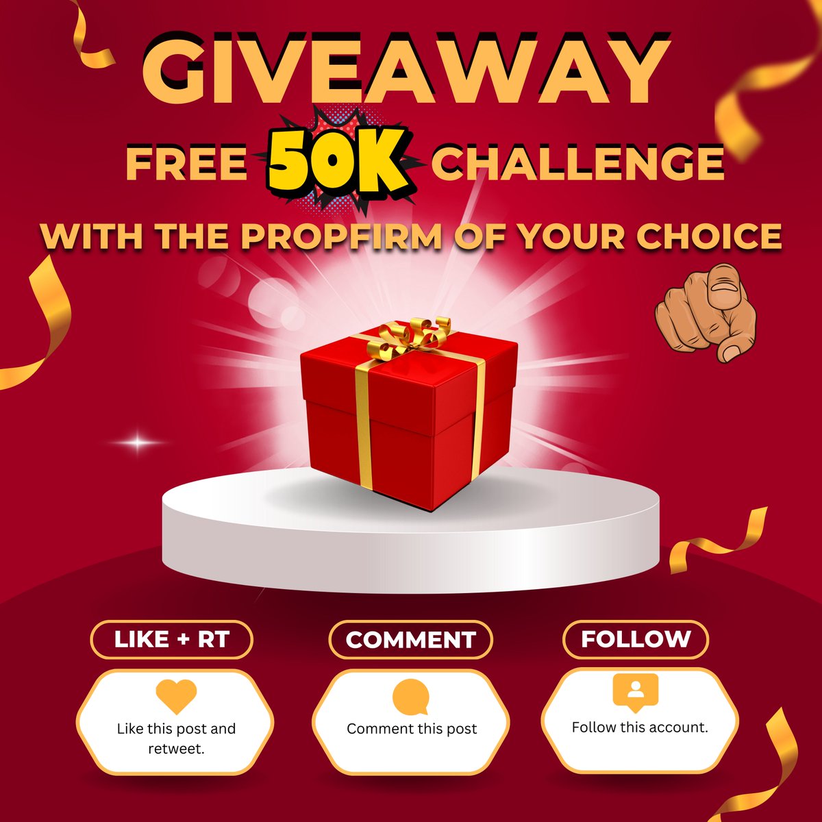 FrancoisFreed0m's tweet photo. Giveway time 🚨 
I'm giving you the opportunity to win a 50k account with the firm of your choice (I'm not affiliated, it's my own money).

Conditions to enter the giveway :
- Follow me
- Like and RT this tweet
- Comment this publication (you can identify your friends if you want to)

The winner will be drawn at random next weekend !
I wish you all the best of luck 🙌
